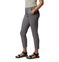 Columbia all seasons slim pull-on pant city grey waistband close-up highlight