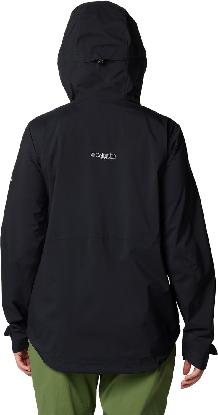 Columbia Ampli-Dry II Shell hood detail with bonded brim for weather shielding