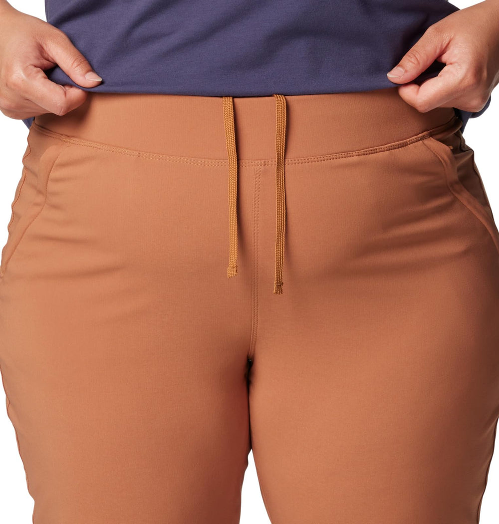 Columbia women's Anytime Pull-On Pant II camel brown active-fit silhouette for performance.