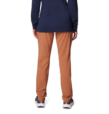 Columbia women's Anytime Slim Pull-On Pant II waistband closeup shows adjustable fit
