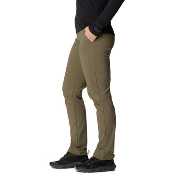 Columbia Women's Back Beauty Softshell Pant urban-trail shot demonstrates rain-ready performance.