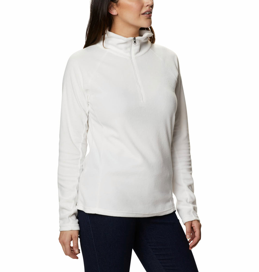 Columbia Glacial IV fleece worn by model for versatile layering in outdoor and city settings