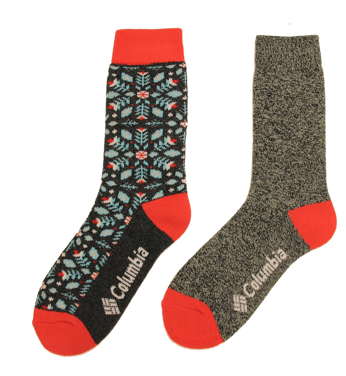 Columbia women's midweight thermal polarize sock in black showcasing arch support for daily comfort.