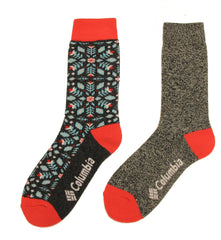 Columbia women's midweight thermal polarize sock in black showcasing arch support for daily comfort.