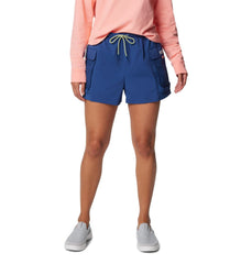 Columbia PFG Open Water Short carbon front view showing lightweight sun protection and water resistance.