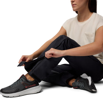 Columbia Pouring Adventure III Pant side zip detail supports easy on/off and ventilation.