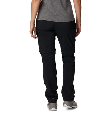 Columbia Women's Silver Ridge Utility Convertible Pant side view in black for all-terrain comfort.