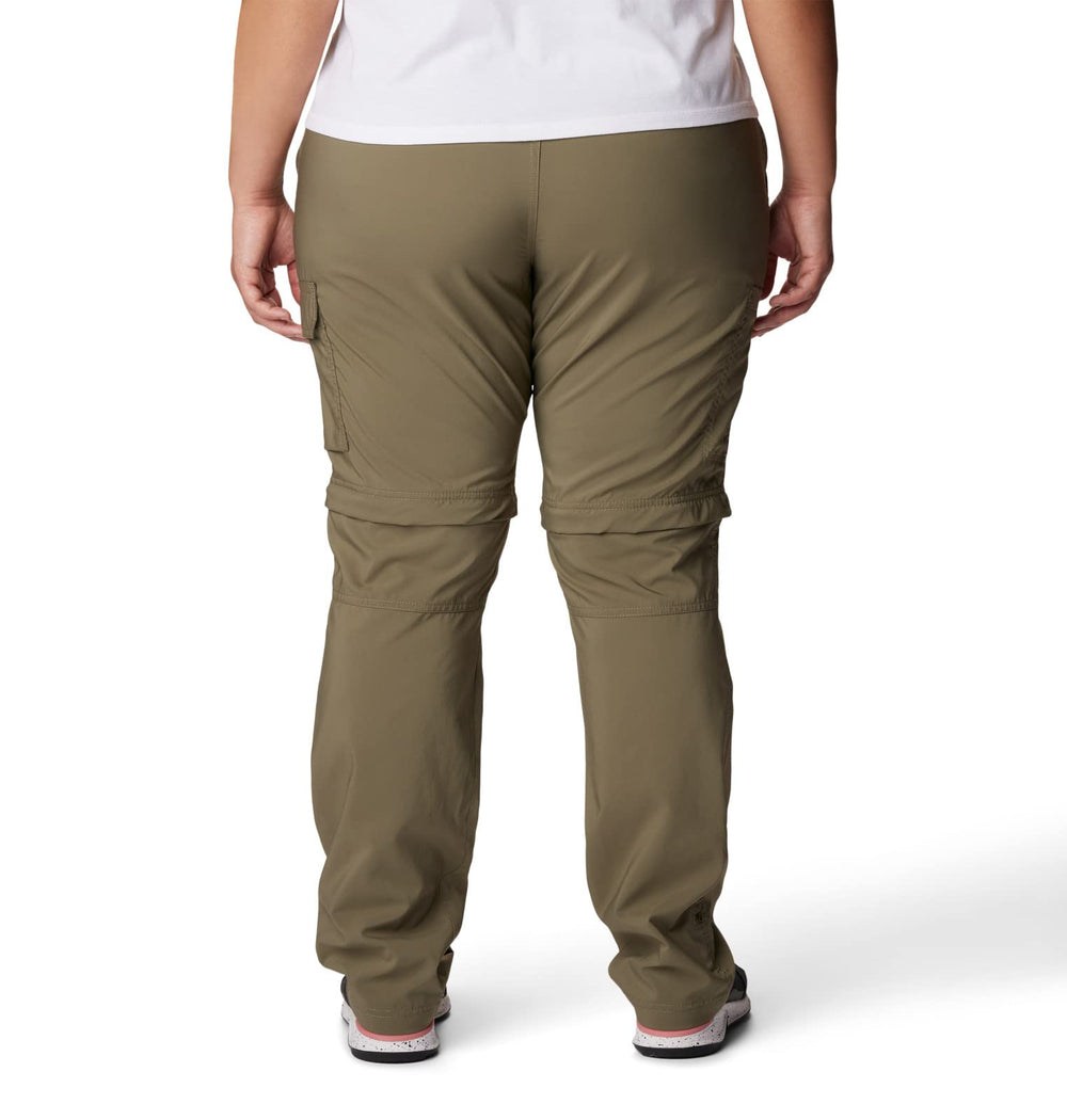 Columbia Silver Ridge pant on trail with hiking boots shows versatility and comfort
