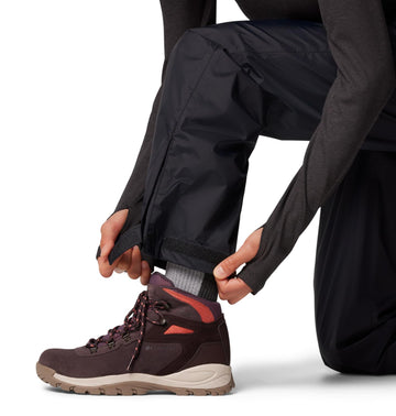 Columbia Storm Surge II pants worn over boots for easy outdoor layering