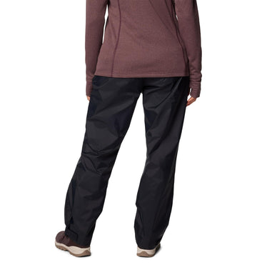 Columbia Womens Storm Surge II rain pant back view highlights seam-sealed construction for durable rain protection.