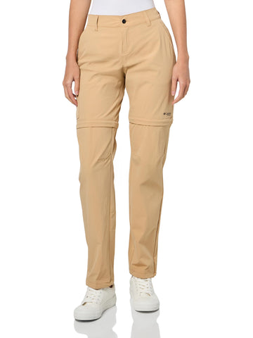 Columbia Women's Summit Valley Convertible Pant II front view shows UPF 50 sun protection