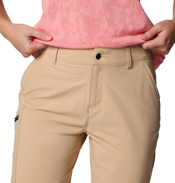 Columbia Women's Summit Valley Pant II hem with drawcord for adjustable coverage.