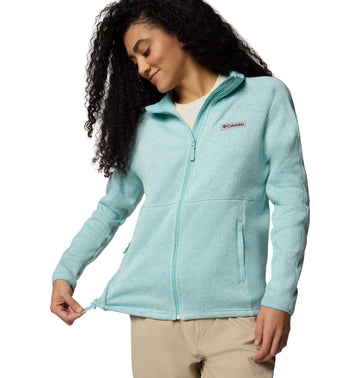 Columbia jacket color Snowdrift Blue Hint Heather visual shows outdoor-ready color.