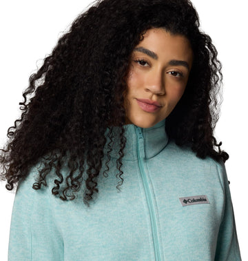 Columbia full-zip front view shows easy-wear fleece for layering.