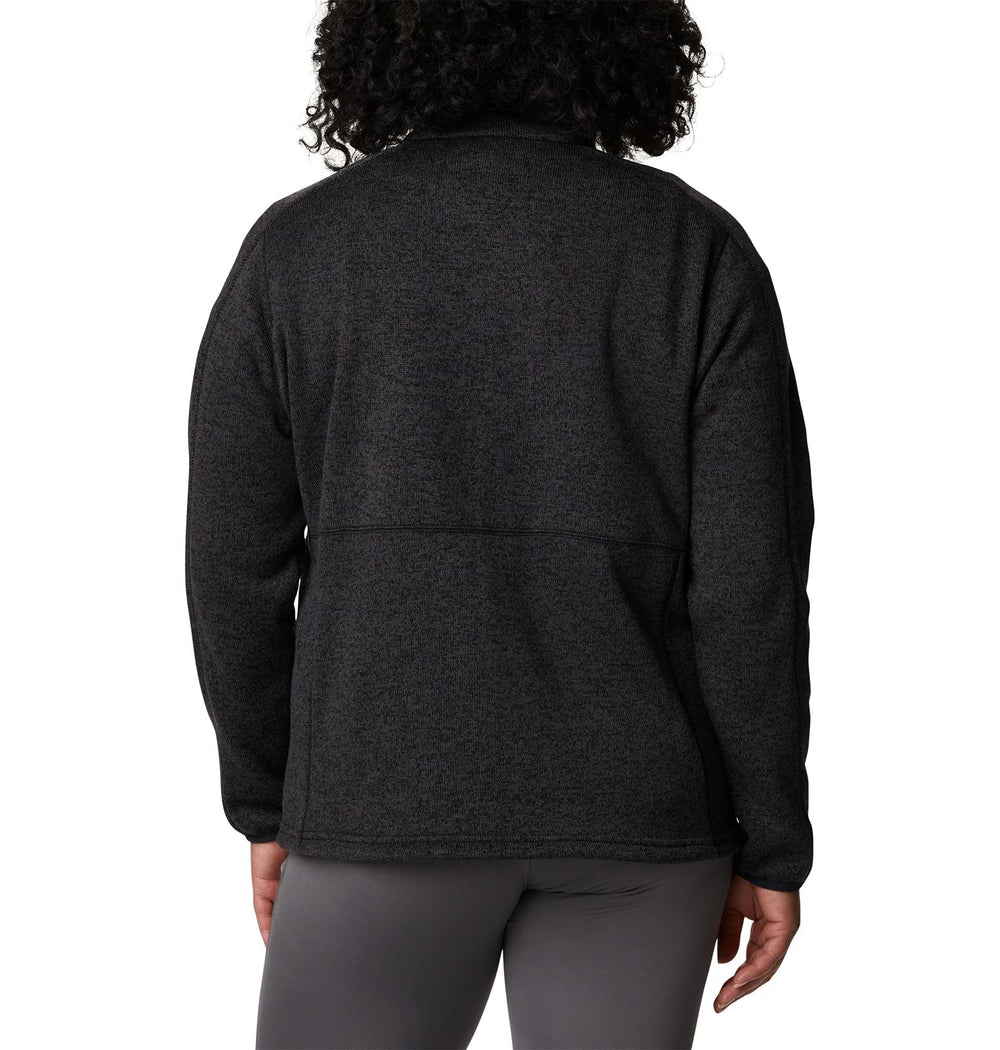 Columbia Women's Sweater Weather II fleece jacket extended sizes ensure inclusive fit.
