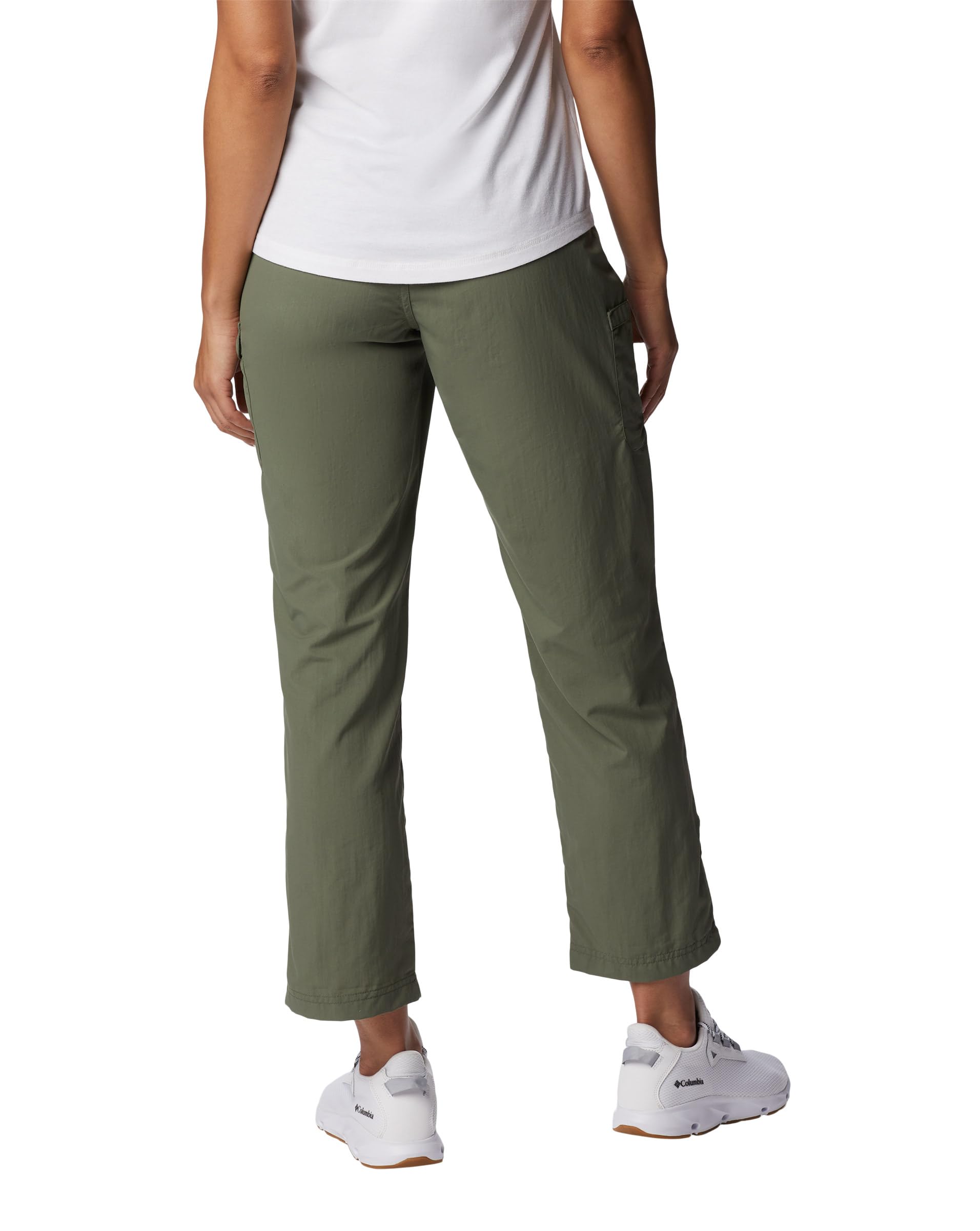 Columbia women's zip-closed pocket detail shows secure storage on the go.