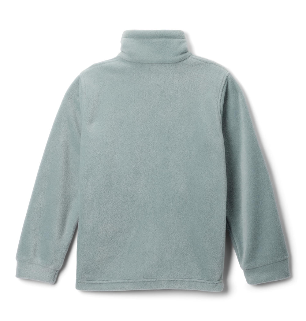 Columbia Youth Steens Mountain II fleece jacket back view highlights versatile layering for three-season wear.