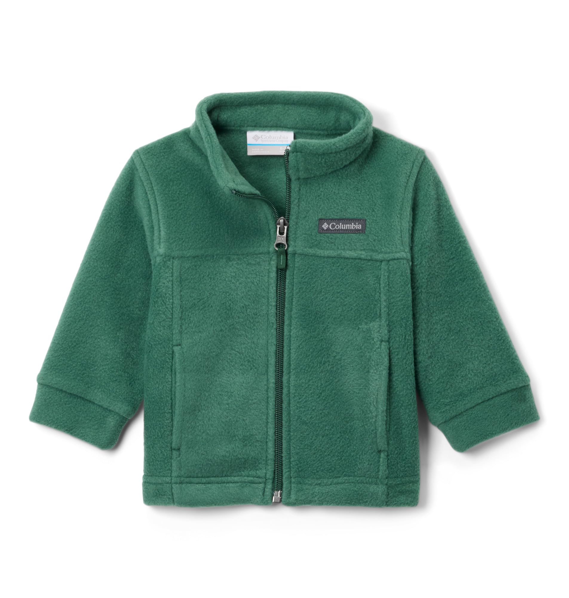 Columbia Youth Steens Mountain II fleece jacket Rain Forest front view shows everyday warmth