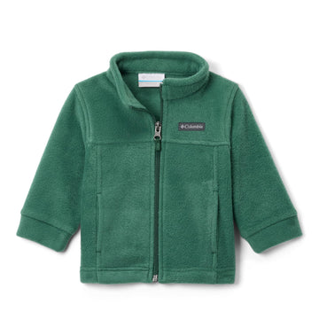 Columbia Youth Steens Mountain II fleece jacket Rain Forest front view shows everyday warmth