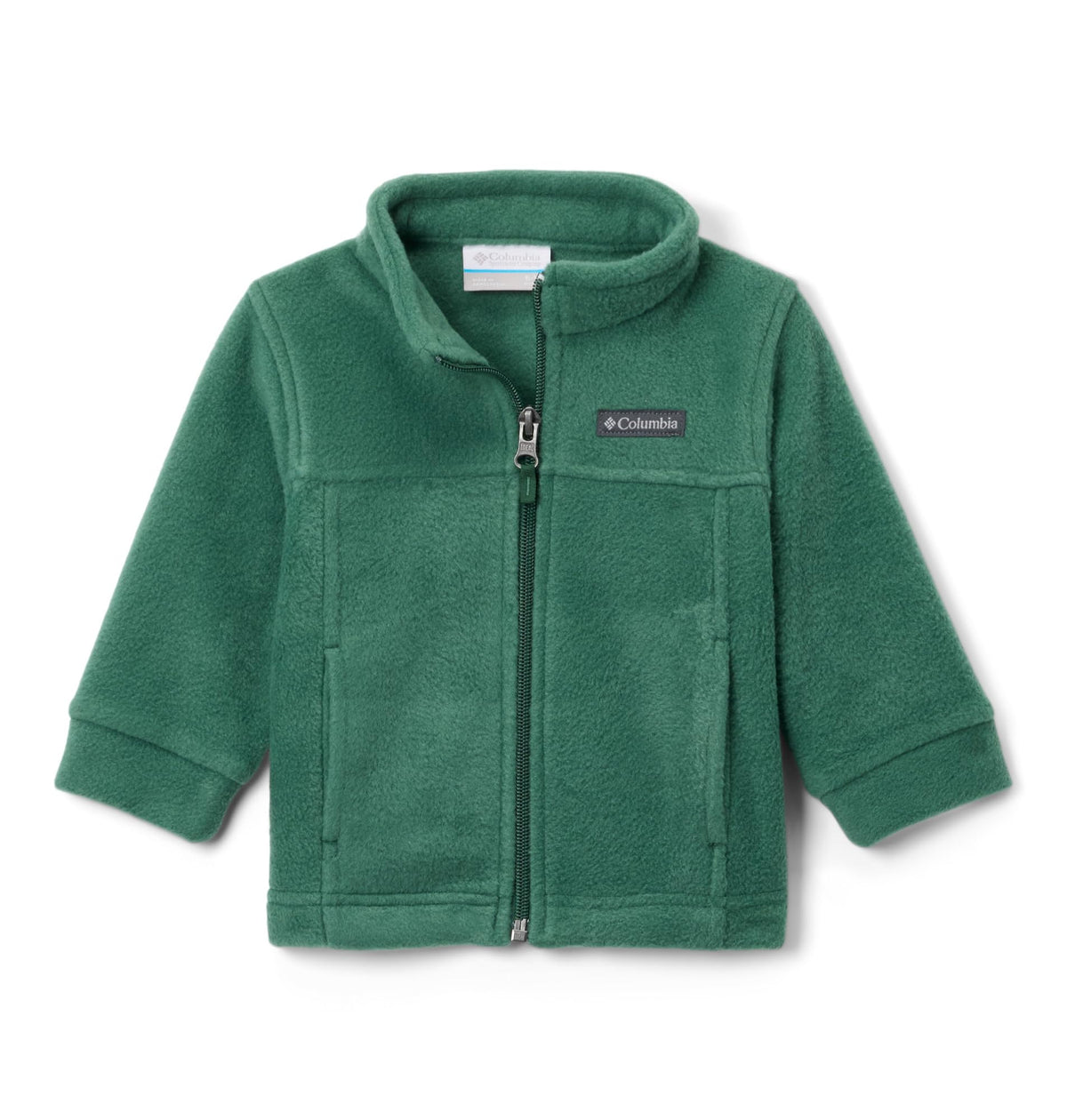 Columbia Youth Steens Mountain II fleece jacket Rain Forest front view shows everyday warmth