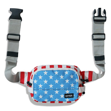 Combat Iron fanny pack with anti-slip silicone backing for secure fit during activity.