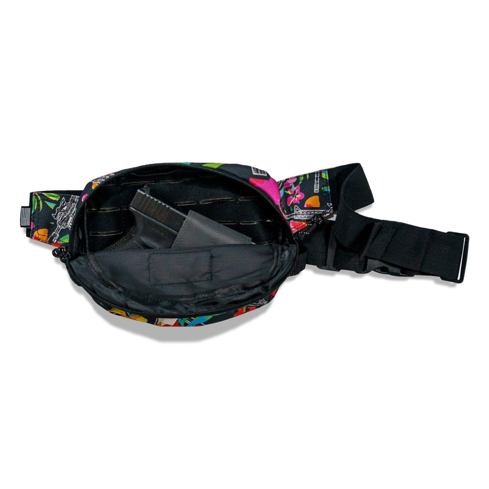 Combat Iron Tactical Men’s Fanny Pack two roomy pockets for organization