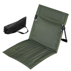 Comebachome foldable beach chair dark green side view for easy portability