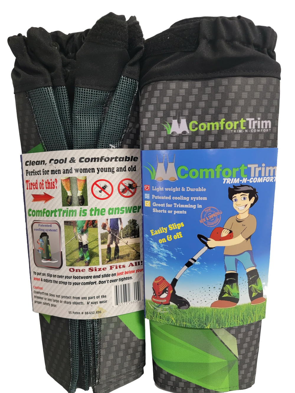 Active use of ComfortTrim leg guards protecting legs during landscaping