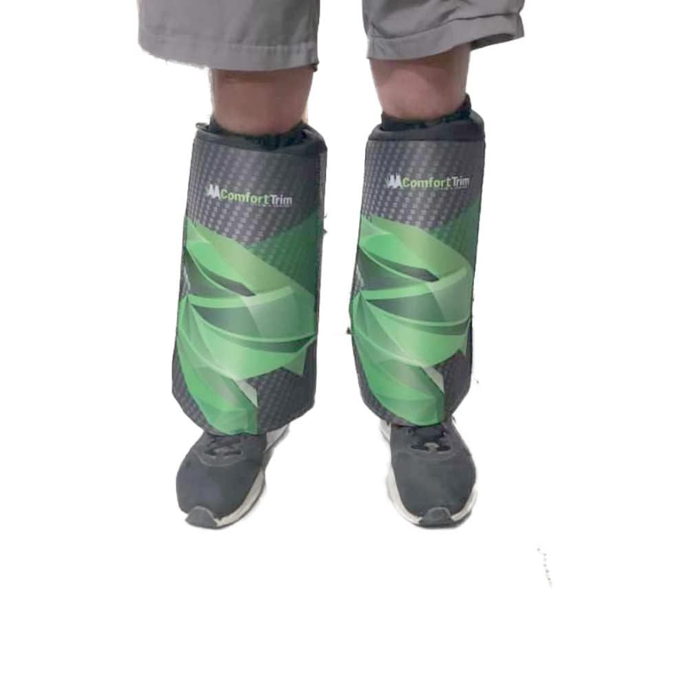Velcro strap on ComfortTrim leg guards for quick wear over shoes