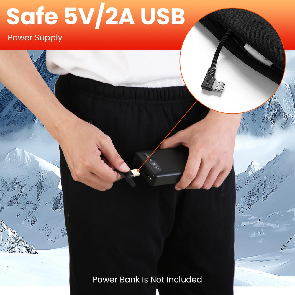 ComfyElect heated pants underbelly zone heat for steady lower-body warmth.