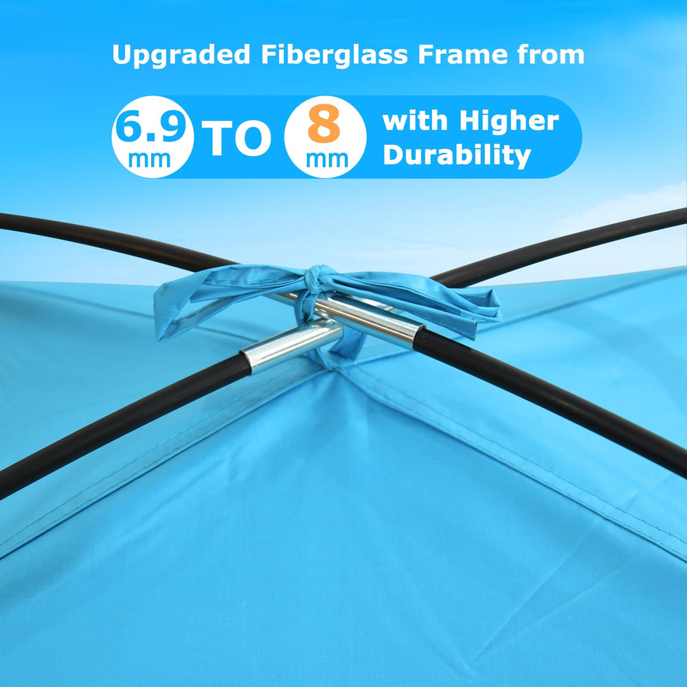 COMMOUDS beach tent thickened 8.5mm poles for stability