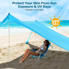 COMMOUDS windproof tent with sturdy poles stays upright in breeze.