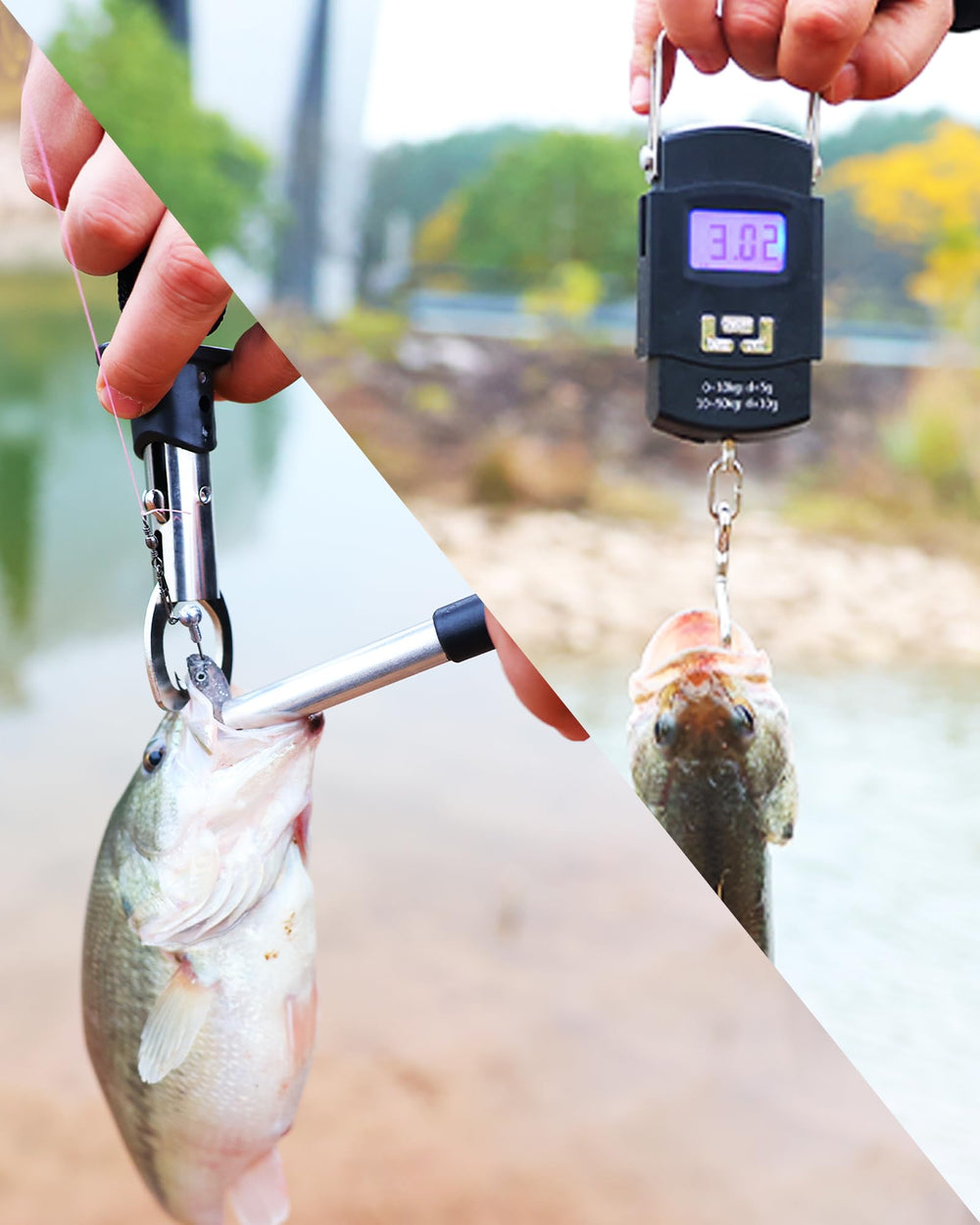 Compact portable fishing tools kit for travel or boat