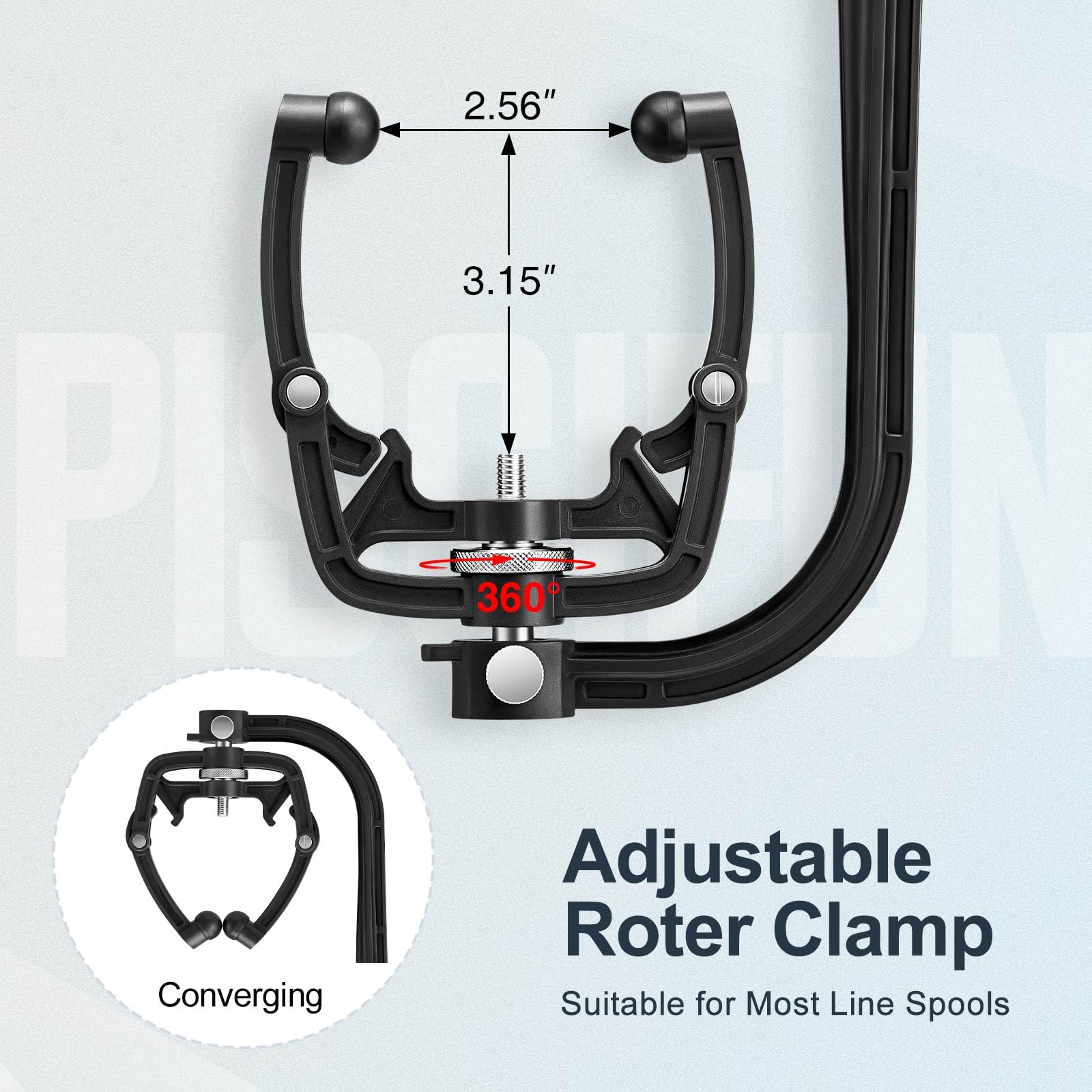 Note: braided fishing line not included