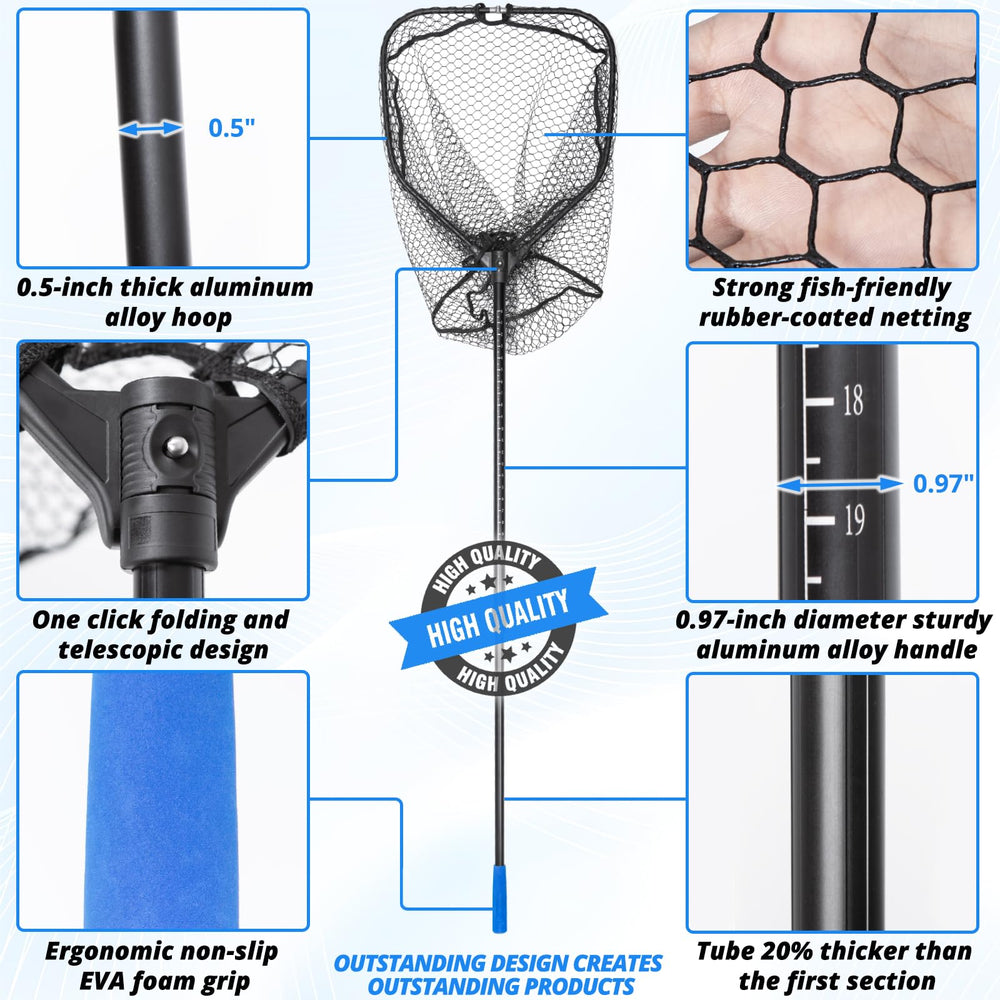 Compact storage size of 36.5 x 10 inches when folded