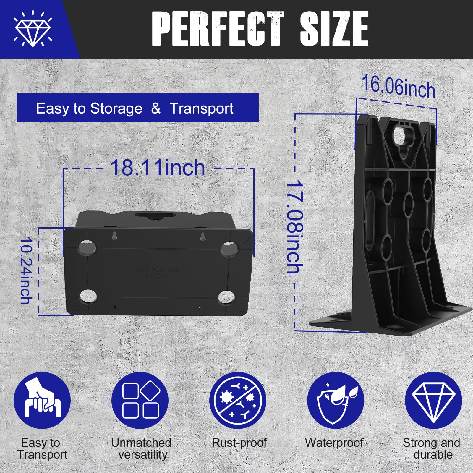 Compact wire dispenser with high-density polyethylene construction.