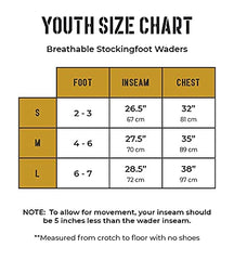Compass 360 Kid's Stillwater wader in river demonstrating durability and splash resistance