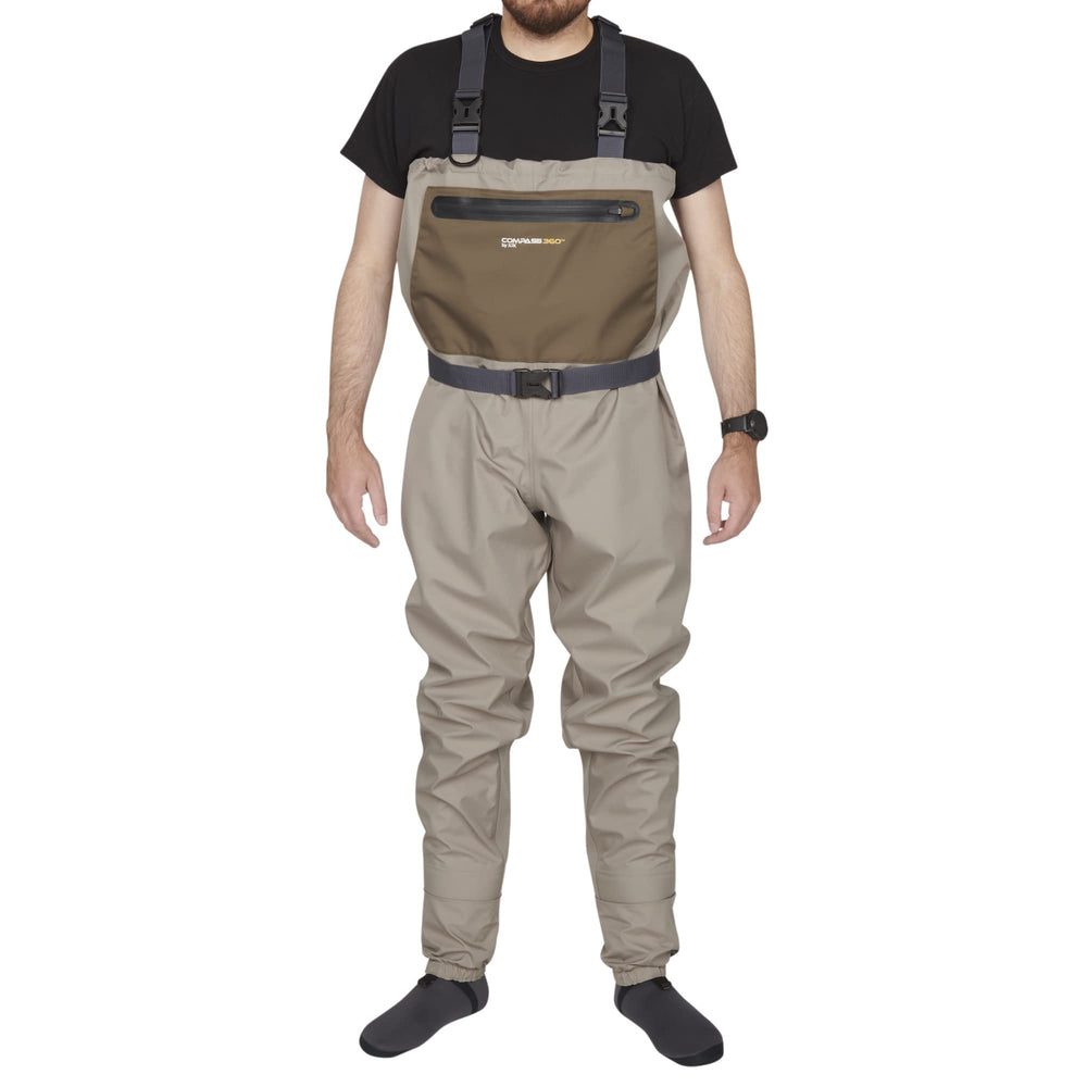 Compass 360 Stillwater II khaki wader side-entry hand warmers for cold mornings