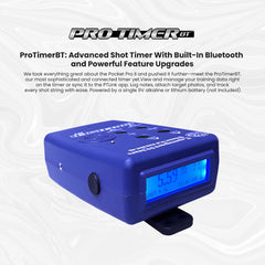 Competition Electronics ProTimerBT stores up to 50 shot strings for later on-screen review.