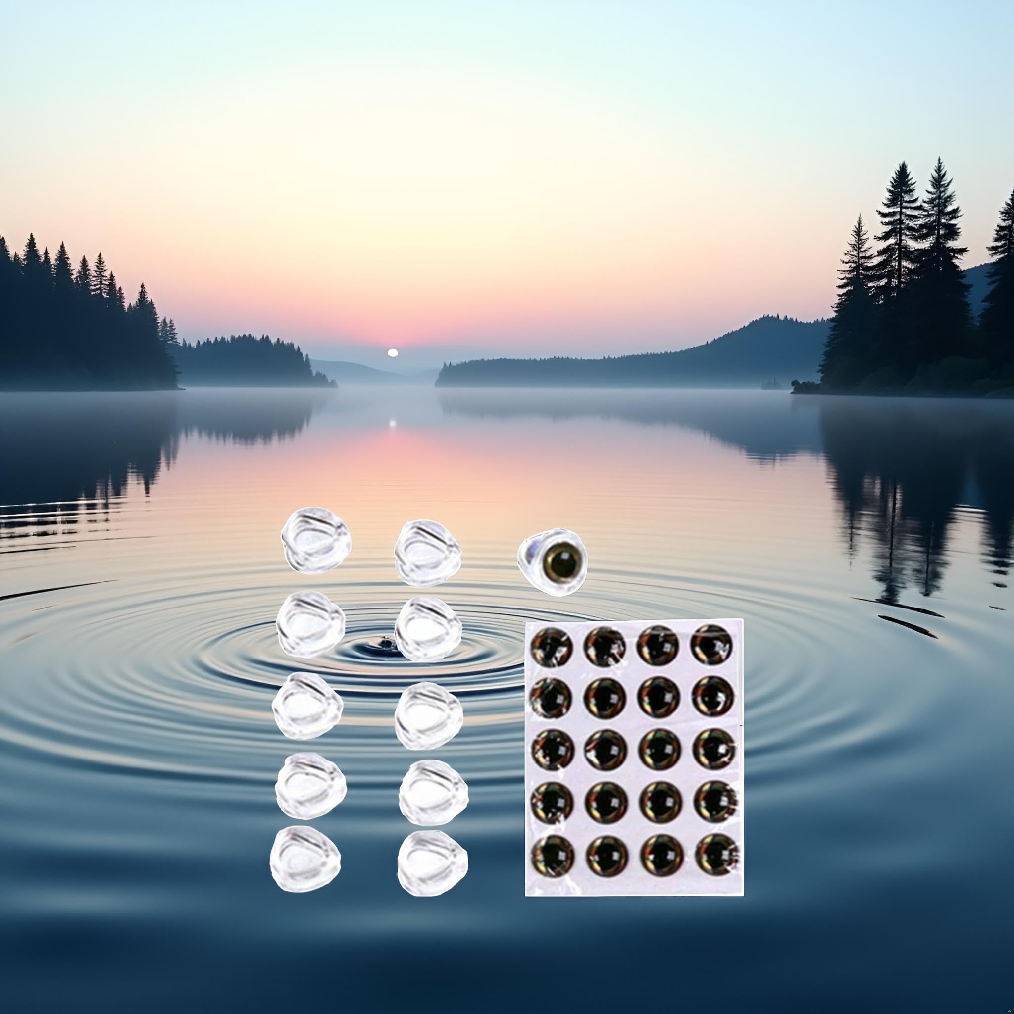 Complete fly tying set with skull heads and eyes