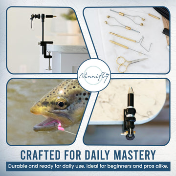Complete set of fly tying tools