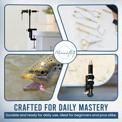 Complete set of fly tying tools