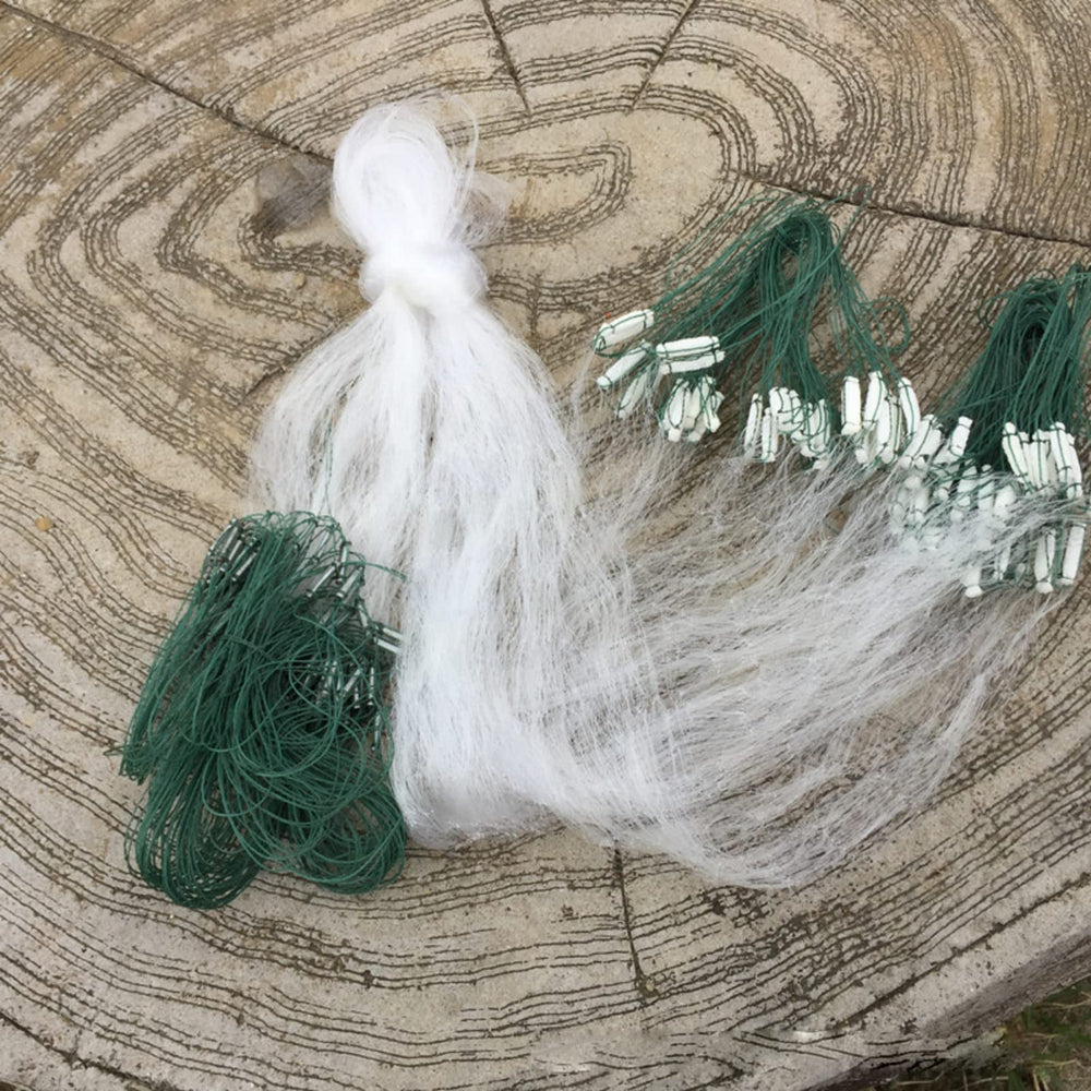 Close-up of durable nylon monofilament fishing net mesh