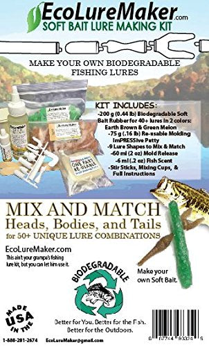 ComposiMold EcoLureMaker soft baits in water show lure performance and action.