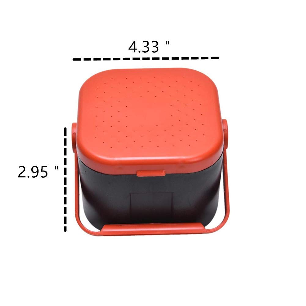 Two-piece worm bait storage box set for live bait