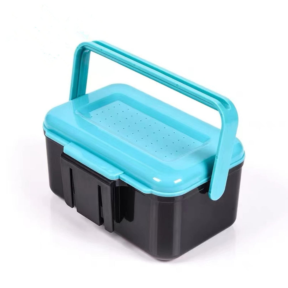 Easy-to-clean worm bait storage container with soap and water