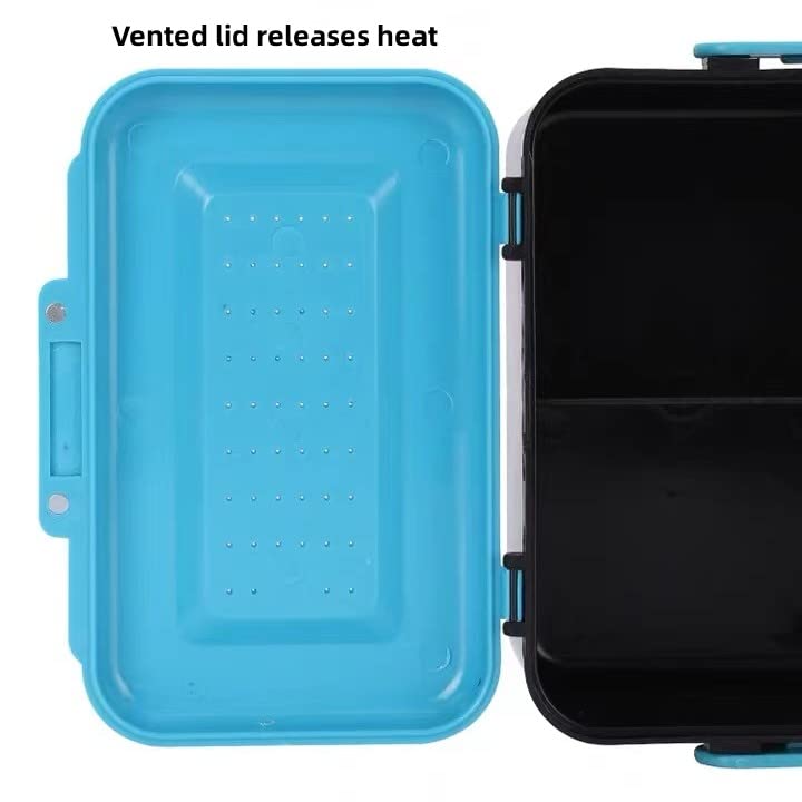 Blue 2-pack worm bait holder for fishing accessories