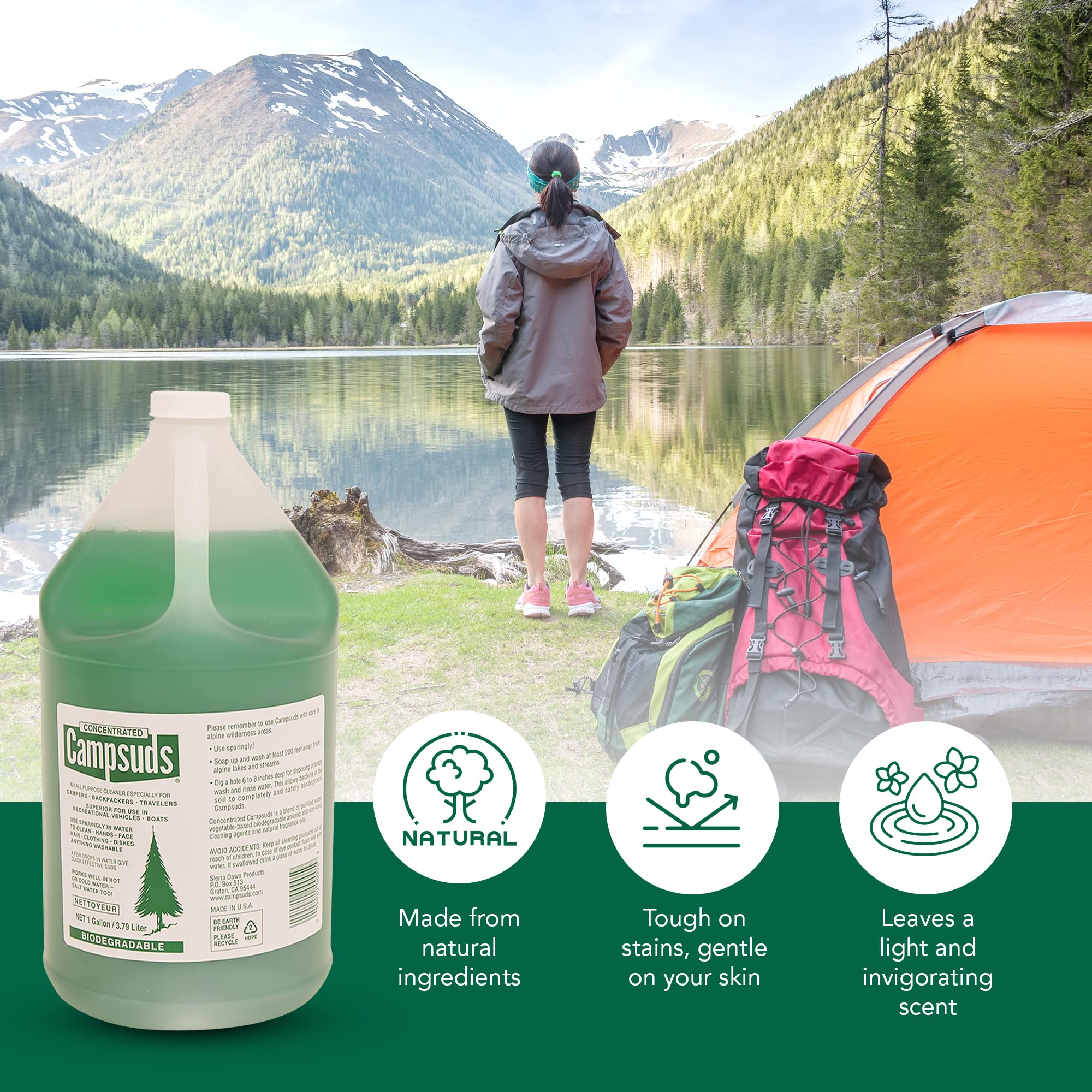 Clothes washing with Sierra Dawn Outdoor Soap during a backcountry trip.