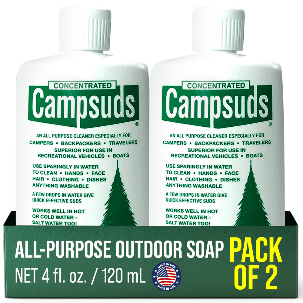 CONCENTRATED CAMPSUDS Sierra Dawn outdoor soap bottle for camping dishes and clothes cleaning
