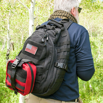 Condor Ambidextrous Sling Bag black dimensions, spacious 25L for everyday essentials.